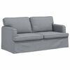 vidaXL Canap&eacute; 2 pcs Gris clair