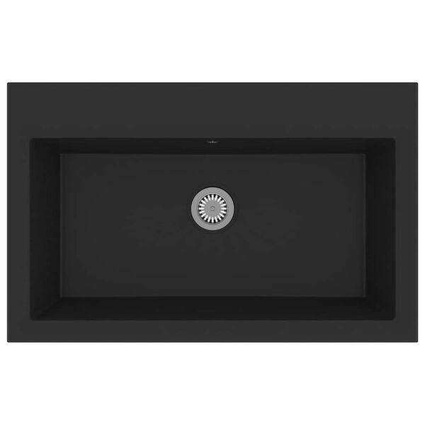 vidaXL &Eacute;vier de cuisine Noir 79 x 50 x 31 cm Granite