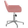 vidaXL Chaises pivotantes &agrave; manger lot de 2 Rose Velours