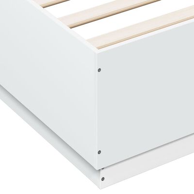 vidaXL Cadre de lit sans matelas blanc 200x200 cm