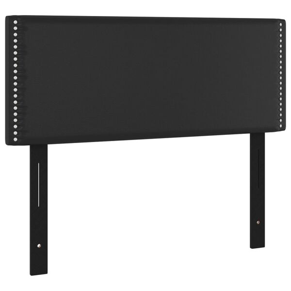 vidaXL T&ecirc;te de lit &agrave; LED noir 100x5x78/88 cm similicuir