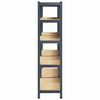 vidaXL &Eacute;tag&egrave;re &agrave; 5 niveaux 2 pcs anthracite acier et bois ing&eacute;nierie