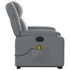 vidaXL Fauteuil inclinable de massage &eacute;lectrique gris similicuir