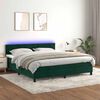 vidaXL Sommier &agrave; lattes de lit avec matelas LED Vert fonc&eacute; 160x200 cm