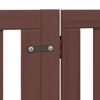 vidaXL Barri&egrave;re pour chiens avec porte 4 panneaux bois de peuplier
