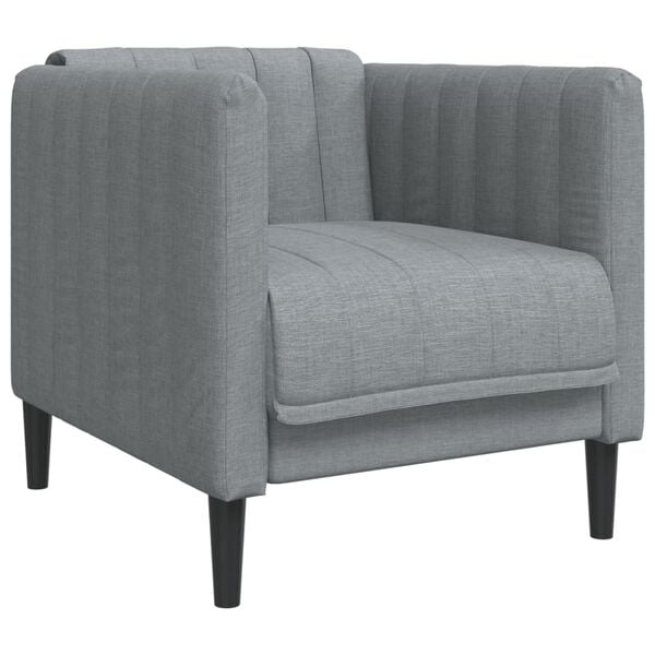 vidaXL Ensemble de canap&eacute;s 3 pcs gris clair tissu