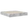 vidaXL Lit de Rangement Gris b&eacute;ton 200 x 200 cm Bois d'ing&eacute;nierie