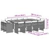 vidaXL Ensemble &agrave; manger de jardin et coussins 13 pcs gris clair rotin