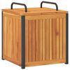 vidaXL Bo&icirc;te &agrave; coussins d'ext&eacute;rieur bois d'acacia solide et acier