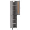 vidaXL Buffet haut Sonoma gris 34,5x34x180 cm Bois d'ing&eacute;nierie