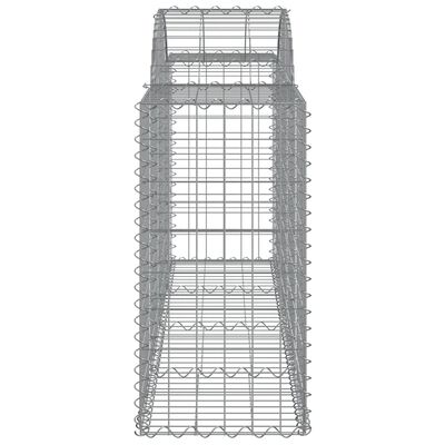 vidaXL Paniers à gabions arqués 7 pcs 200x50x80/100 cm Fer galvanisé