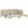 vidaXL Lit de jour avec gigogne sans matelas crème 80x200 cm