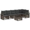 vidaXL Ensemble de canap&eacute; de jardin 7 pc Gris polyrotin