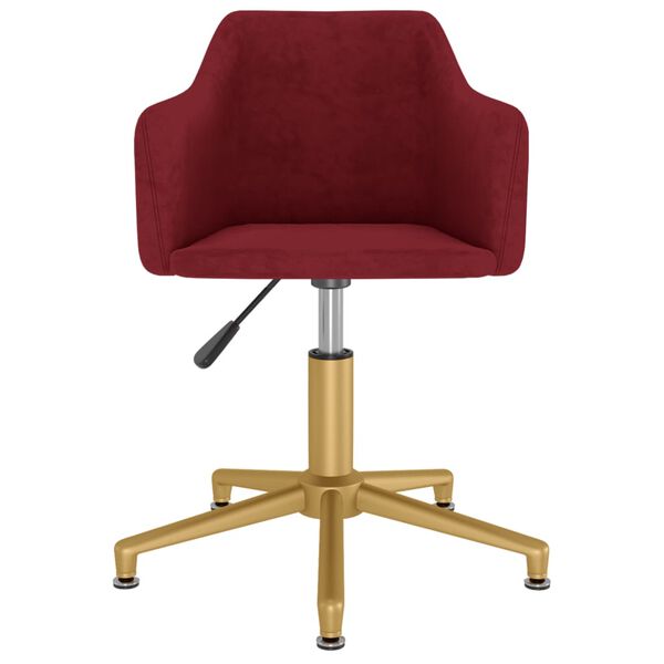 vidaXL Chaises pivotantes &agrave; manger lot de 6 Rouge bordeaux Velours