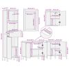 vidaXL Ensembles de salle de bain 5 pcs Finition Lavage Blanc