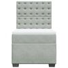 vidaXL Sommier &agrave; lattes de lit et matelas Gris clair 90x190 cm Velours