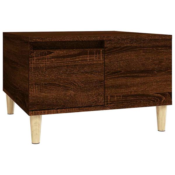 vidaXL Table basse ch&ecirc;ne marron 55x55x36,5 cm bois d'ing&eacute;nierie