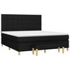 vidaXL Sommier &agrave; lattes de lit avec matelas Noir 160x200 cm Tissu