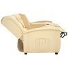 vidaXL Fauteuil inclinable avec porte-gobelet 4 places Cr&egrave;me