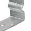 vidaXL Piquets de cl&ocirc;ture 12 pcs argent&eacute; 9x6x15 cm acier galvanis&eacute;