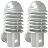 vidaXL Appliques murales d'ext&eacute;rieur et capteurs 2pcs acier inoxydable