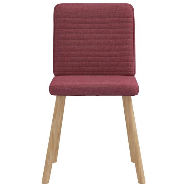 vidaXL Chaises &agrave; manger lot de 4 rouge bordeaux tissu