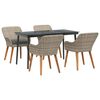 vidaXL Ensemble de salle &agrave; manger pour jardin 5 pcs Gris clair