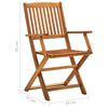 vidaXL Chaises pliables d'ext&eacute;rieur lot de 4 Bois d'acacia solide