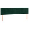 vidaXL T&ecirc;te de lit &agrave; LED Vert fonc&eacute; 160x5x78/88 cm Velours