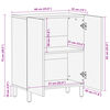 vidaXL Buffet noir 60x33x75 cm bois d'ing&eacute;nierie