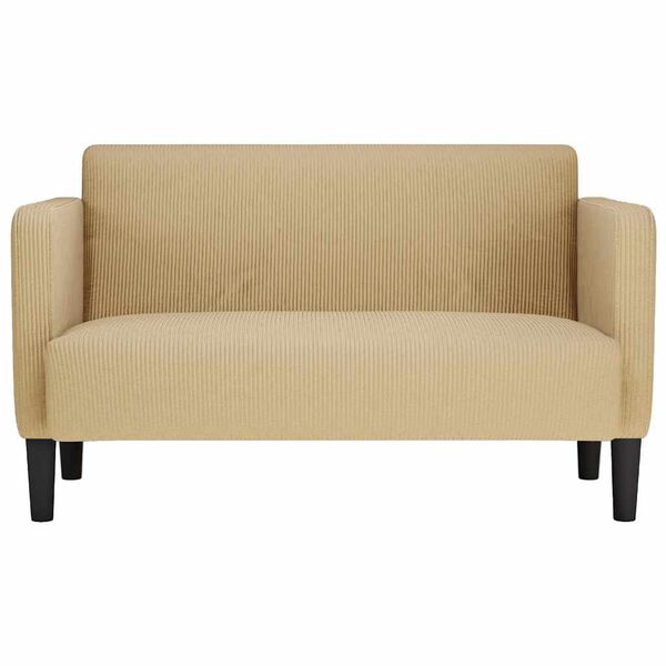 vidaXL Canap&eacute; causeuse gris-vert 109 cm tissu velours c&ocirc;tel&eacute;