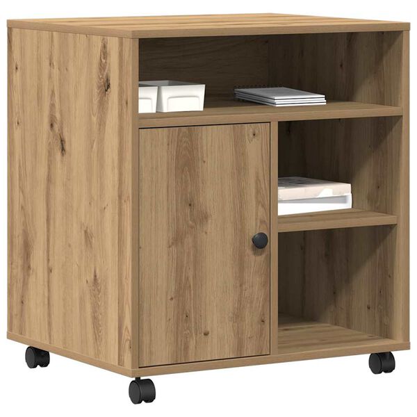 vidaXL Support d'imprimante ch&ecirc;ne artisanal 60 x 50 x 67 cm