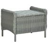 vidaXL Salon de jardin 3 pcs avec coussins r&eacute;sine tress&eacute;e gris clair