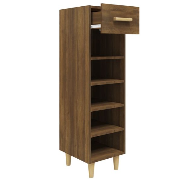 vidaXL Meuble &agrave; chaussures Ch&ecirc;ne marron 30x35x105 cm Bois d'ing&eacute;nierie