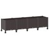 vidaXL Jardini&egrave;re avec Roues Marron 160 x 40 x 44 cm PP