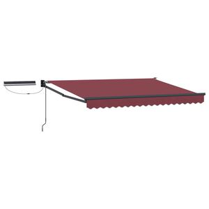vidaXL Auvent r&eacute;tractable &eacute;lectrique Bourgogne et Anthracite 2,5 x 2 m