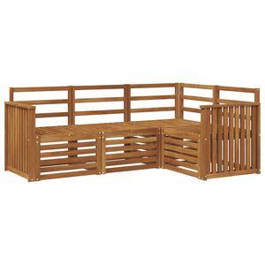 vidaXL Ensemble de canap&eacute;s d'ext&eacute;rieur 4 pc Naturel Polyester