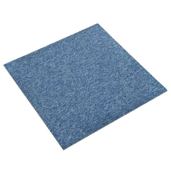 vidaXL Dalles de tapis de sol 20 pcs 5 m² 50x50 cm Bleu