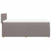vidaXL Sommier &agrave; lattes de lit avec matelas Taupe 80x200 cm Tissu