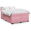 vidaXL Sommier &agrave; lattes de lit avec matelas Rose 160x200 cm Velours
