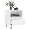 vidaXL Tables de chevet 2 pcs blanc brillant 40x35x50 cm