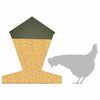 vidaXL Mangeoire pour poules Vert olive 40 x 40 x 45 cm