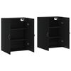 vidaXL Armoires murales 2 pcs noir 69,5x34x90 cm