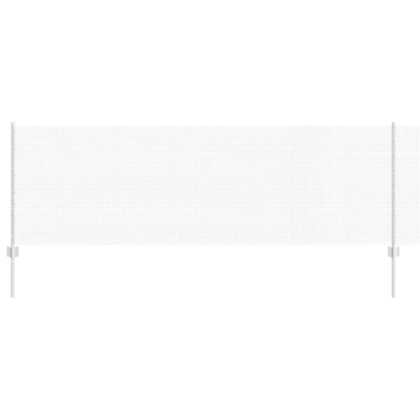 vidaXL Cl&ocirc;ture avec poteau Argent&eacute; 0,8 x 10 m Acier