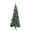 vidaXL Arbre de No&euml;l artificiel d'angle Vert 210 cm PVC et m&eacute;tal
