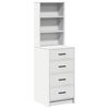 vidaXL Haut Armoire Blanc 40 x 41 x 135 cm Bois d'ing&eacute;nierie