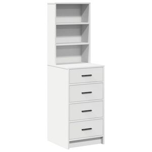 vidaXL Haut Armoire Blanc 40 x 41 x 135 cm Bois d'ing&eacute;nierie