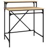 vidaXL Bureau ch&ecirc;ne sonoma 80x50x90 cm bois d'ing&eacute;nierie et fer