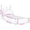 vidaXL Cadre de lit pour enfants avec t&ecirc;te de lit Rose 90 x 200 cm PU
