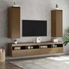 vidaXL Armoires murales 2 pcs Marron miel 30x30x100 cm Pin massif